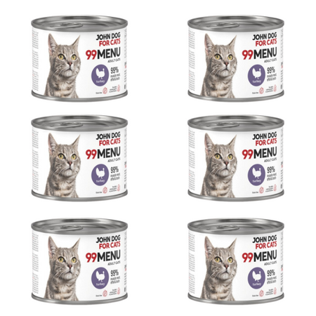 ZESTAW John Dog for Cats 99 Menu indyk 6 x 200 g
