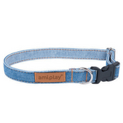 Amiplay Obroża regulowana Denim S