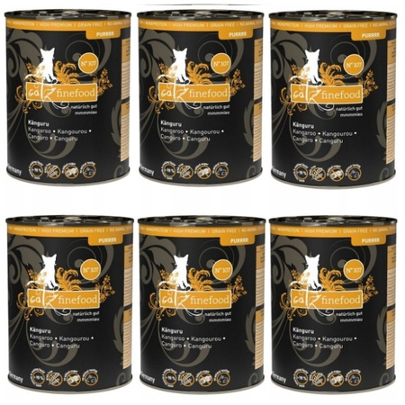 ZESTAW Catz Finefood Purrrr N. 107 kangur 400 g x 6 szt