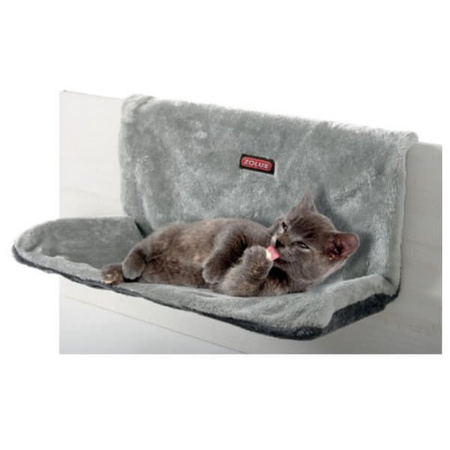 *- zolux hamak na kaloryfer dla kota earl grey 46x30x25 cm kol. szary