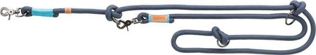 BE NORDIC smycz regulowana, dla psa, ciemnoniebieski/jasnoniebieski, L–XL: 2.00 m/o 13 mm