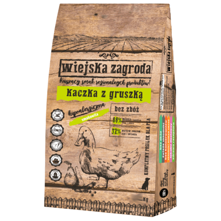 Wiejska zagroda kaczka z gruszką karma dla psów dorosłych
