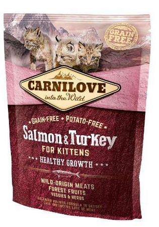 Carnilove salmon & turkey sucha karma dla kociąt 0,4 kg, 2 kg