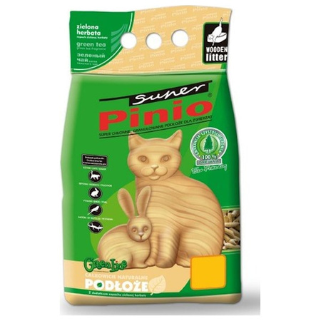 Super Pinio Zielona herbata żwirek drewniany 10 l