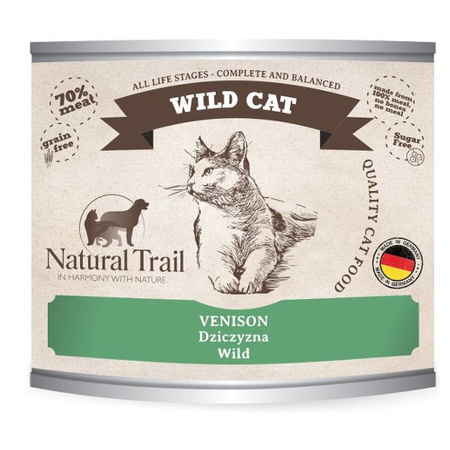 Natural trail wild cat dziczyzna dla kota 200 g, 400 g
