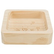 Miska, dla królika/gryzoni, drewniana, 190 ml/11 × 11 cm