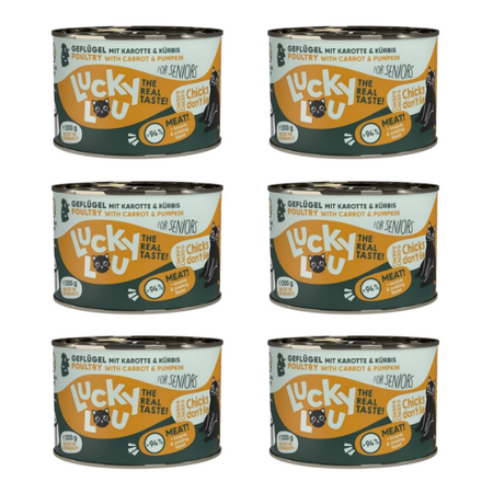 ZESTAW Lucky Lou Lifestage Senior drób 6 x 200 g