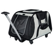 Torba na kółkach/transporter, 34 × 43 × 67 cm, czarno/szara