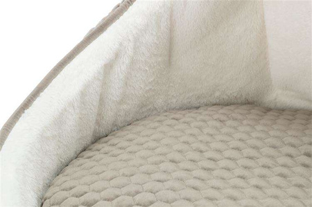 Legowisko zamknięte Livia, o 55 × 45 cm, szarobrązowe/kremowe