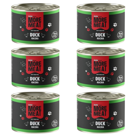 ZESTAW BUBAlicious More Meat mono Pure Kaczka 6 x 185 g