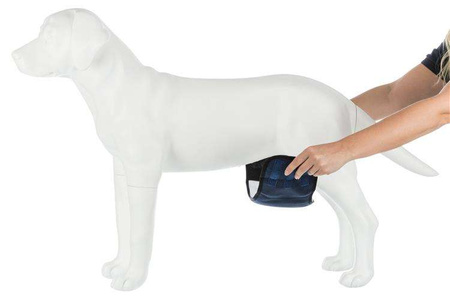 Pas na podbrzusze dla psa, XL: 65–75 cm, ciemnoniebieska