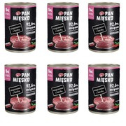 ZESTAW Pan Mięsko wieprzowina z kaczką dla szczeniąt 6 x 400 g