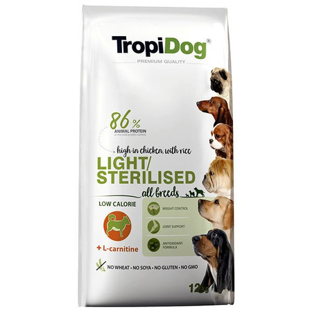 Karma dla psów dorosłych tropidog premium light / sterilised