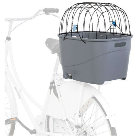 Kosz rowerowy na bagażnik, szary, 36 × 47 × 46 cm