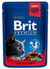 Brit cat for wellness & beauty wołowina z groszkiem 100g