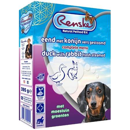 Renske świeże mięso kaczka i królik dla psa 395 g