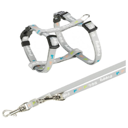 Szelki dla szczeniąt ze smyczą Junior, 23–34 cm/8 mm, 2.00 m, kolor miętowy