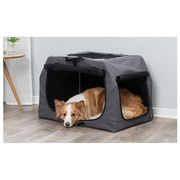 Easy Soft Kennel, buda domowa dla psa, szara, S–M: 71 × 49 × 51 cm