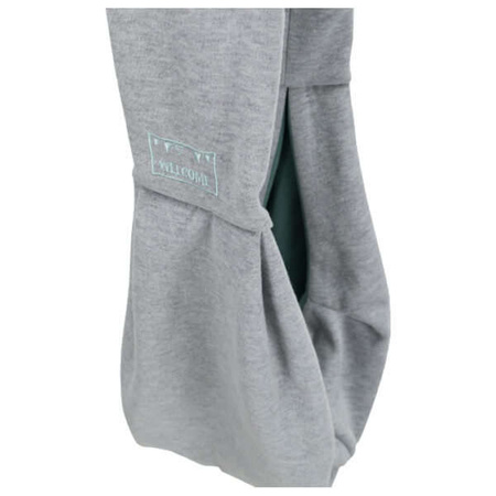 Nosidło Junior, 22 × 20 × 60 cm, jasnoszare/miętowe