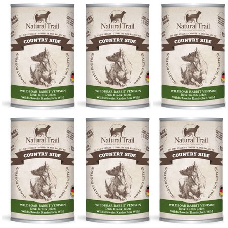 ZESTAW Natural trail country side dla psa 400 g x 6 szt