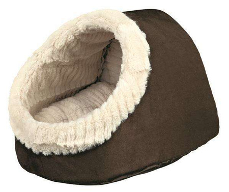 Legowisko-domek Timur , 35 × 26 × 41 cm, brązowo/beżowe