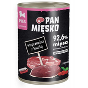Pan Mięsko wieprzowina z kaczką dla psa 400 g