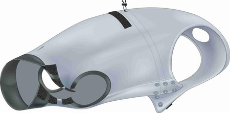 Ubranko ochronne, L–XL: 62 cm, szare