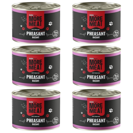 ZESTAW BUBAlicious More Meat mono Pure Bażant 6 x 400 g