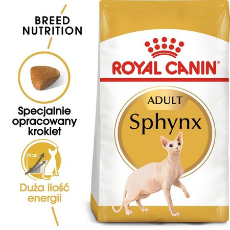 Royal canin sphynx adult karma sucha dla kotów dorosłych rasy sfinks 400g