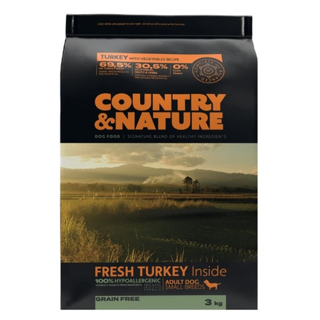 Country&Nature indyk z warzywami dla psa 3 kg
