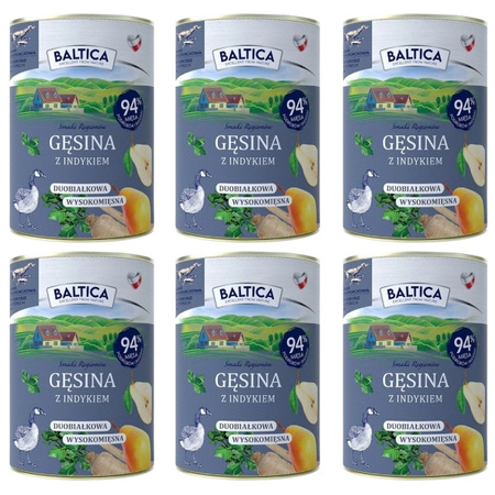 ZESTAW Baltica Smaki Regionów gęsina z indykiem, 6 x 400 g