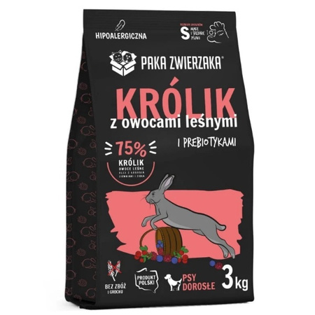 Paka Zwierzaka Seventh Heaven królik i owoce leśne dla psa 3 kg