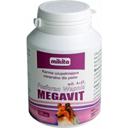 MIKITA MEGAVIT Fosforan wapnia A+D3 dla szczeniąt na kości 50tabl.