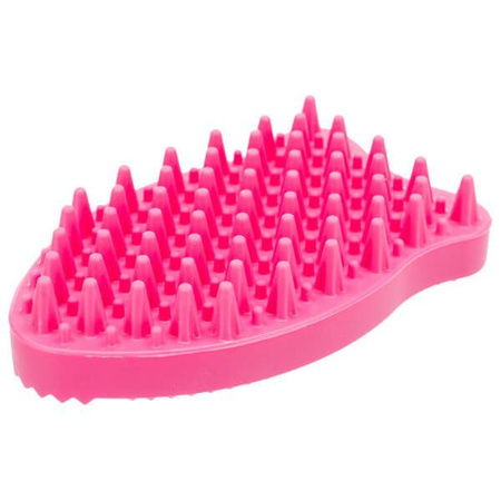 Szczotka do masażu, dla kota, różowa, silikon, 7x11cm