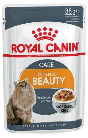 Royal Canin Intense Beauty w sosie  karma mokra dla kotów dorosłych, zdrowa skóra, piękna sierść saszetka 85g