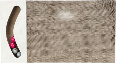 Drapak kartonowy XXL, piaskowy, 70 × 6 × 38 cm