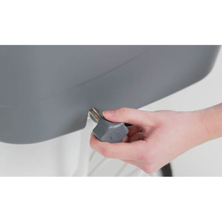 Kosz rowerowy na bagażnik, szary, 36 × 47 × 46 cm