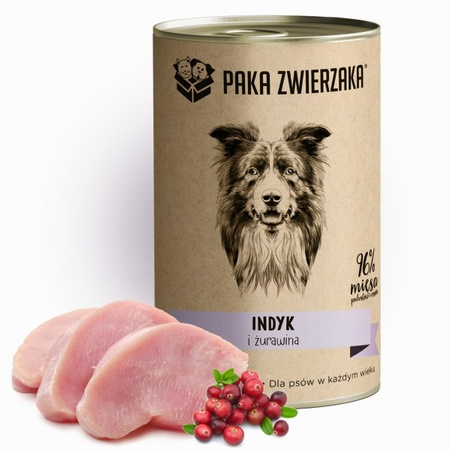 Paka Zwierzaka indyk i żurawina 400 g