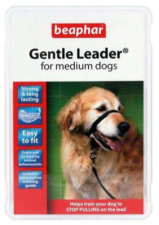 Beaphar gentle leader m - obroża uzdowa medium czarna