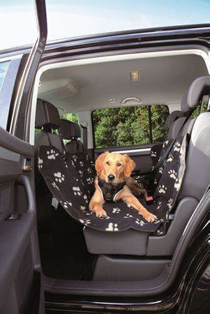 MATA DO SAMOCHODU 1.40 × 1.45 m, CZARNO/BEŻOWA