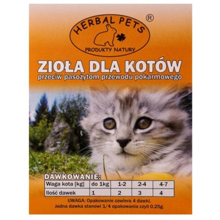 Herbal pets - zioła przeciw pasożytom dla kota 1 g