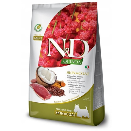 Farmina N&D Quinoa Mini Skin & Coat kaczka 2,5 kg