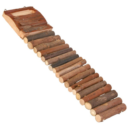 Drabina z naturalnego drewna dla gryzoni,18 szczebli