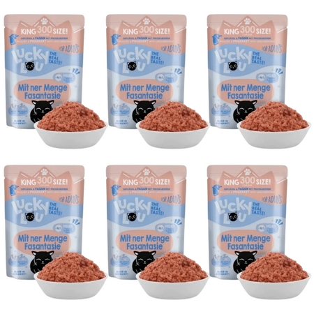 ZESTAW Lucky Lou Lifestage Adult Drób i bażant saszetka 6 x 300 g