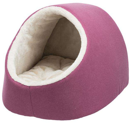 Salva, legowisko zamknięte, fuksja/kremowe, 41 × 30 × 50 cm