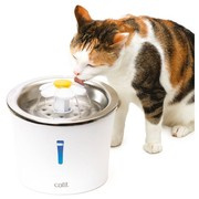 Catit Flower Fountain Steel Top, fontanna dla kota, z miską ze stali nierdzewnej