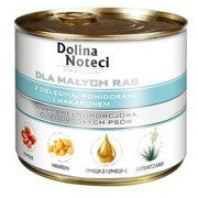 Dolina noteci premium dla psów małych ras z cielęciną, pomidorami i makaronem 185 g
