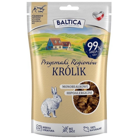 Baltica Przysmaki Regionów Półmiękkie Królik, 80 g