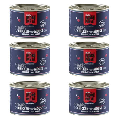 ZESTAW BUBAlicious More Meat Kurczak z myszą 6 x 185 g