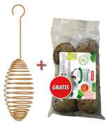 Zolux Zestaw spirala mała na kule tłuszczowe miodowa + kule tłuszczowe 6szt